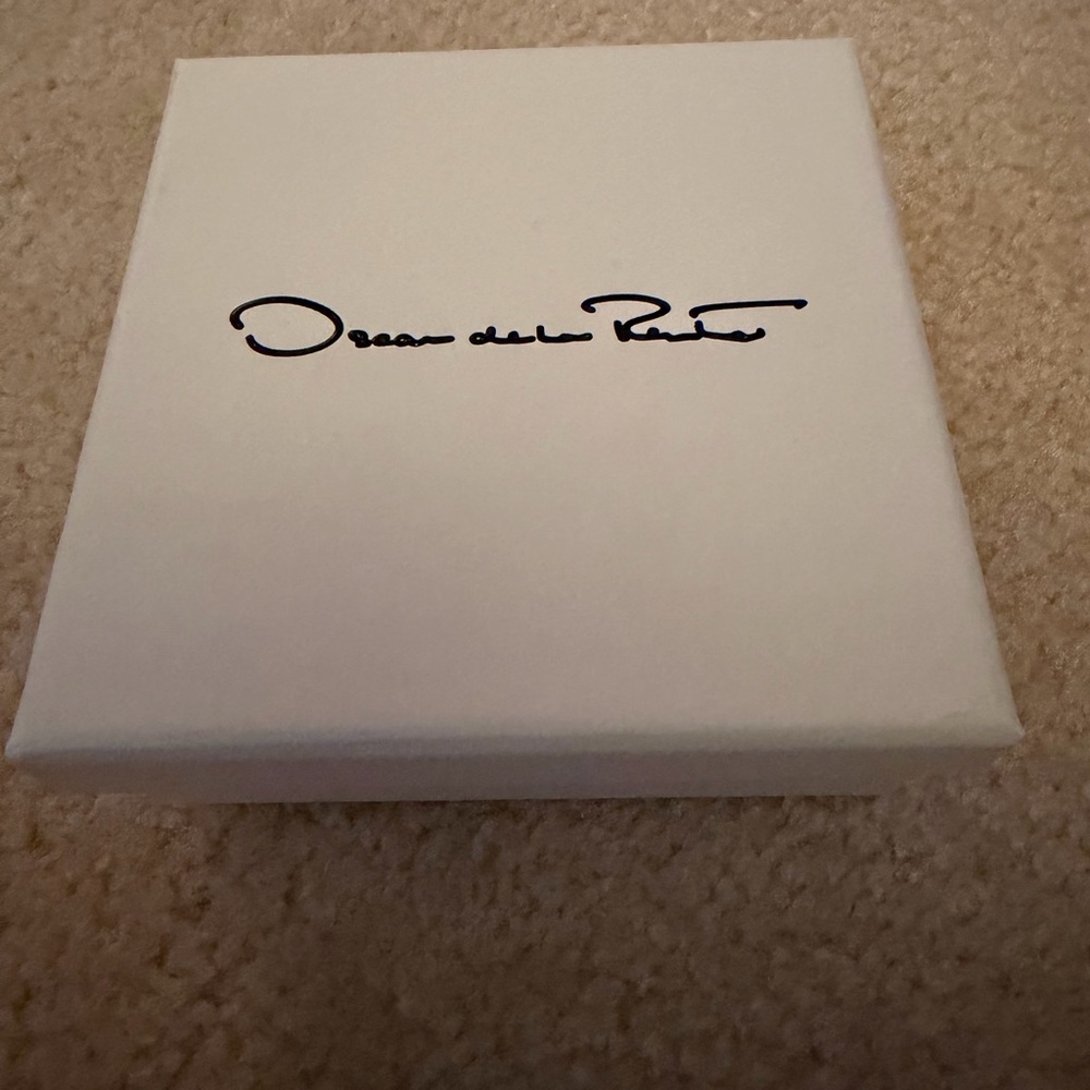 Oscar de la Renta White Drawstring Pouch